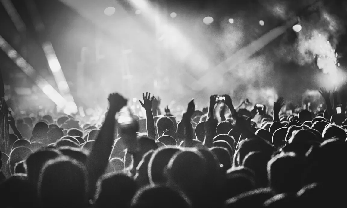 Live concert crowd